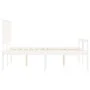 Bed for seniors with solid wood headboard 140x190cm by vidaXL, Beds and slatted bases - Ref: Foro24-3195462, Price: 186,28 €,...