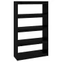 Shelf / room divider in black pine wood 80x30x135.5 cm by vidaXL, Bookcases and shelves - Ref: Foro24-808197, Price: 66,99 €,...