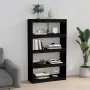 Shelf / room divider in black pine wood 80x30x135.5 cm by vidaXL, Bookcases and shelves - Ref: Foro24-808197, Price: 66,99 €,...