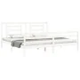 White solid wood bed frame with headboard 200x200 cm by vidaXL, Beds and slatted bases - Ref: Foro24-3194722, Price: 153,85 €...