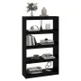 Shelf / room divider in black pine wood 80x30x135.5 cm by vidaXL, Bookcases and shelves - Ref: Foro24-808197, Price: 66,99 €,...