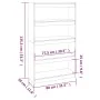 Shelf / room divider in black pine wood 80x30x135.5 cm by vidaXL, Bookcases and shelves - Ref: Foro24-808197, Price: 66,99 €,...