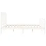 White solid wood bed frame with headboard 160x200 cm by vidaXL, Beds and slatted bases - Ref: Foro24-3193867, Price: 136,67 €...