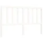 White solid wood bed frame with headboard 160x200 cm by vidaXL, Beds and slatted bases - Ref: Foro24-3193867, Price: 136,67 €...