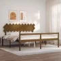 Cama personas mayores cabecero madera marrón miel 200x200 cm de vidaXL, Camas y somieres - Ref: Foro24-3195569, Precio: 182,7...