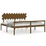 Cama personas mayores cabecero madera marrón miel 200x200 cm de vidaXL, Camas y somieres - Ref: Foro24-3195569, Precio: 182,7...