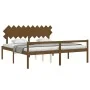 Cama personas mayores cabecero madera marrón miel 200x200 cm de vidaXL, Camas y somieres - Ref: Foro24-3195569, Precio: 182,7...