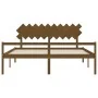 Cama personas mayores cabecero madera marrón miel 200x200 cm de vidaXL, Camas y somieres - Ref: Foro24-3195569, Precio: 182,7...