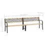Double garden bench made of Chinese fir wood 238 cm by vidaXL, garden benches - Ref: Foro24-317134, Price: 166,52 €, Discount: %