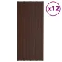 Galvanized steel brown roof panel 12 units 100x45 cm by vidaXL, Ceiling - Ref: Foro24-317217, Price: 69,28 €, Discount: %