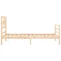Bed frame with solid wood headboard 90x200 cm by vidaXL, Beds and slatted bases - Ref: Foro24-3194426, Price: 91,50 €, Discou...