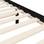 Bed frame with black solid wood headboard 200x200 cm by vidaXL, Beds and slatted bases - Ref: Foro24-3194140, Price: 179,56 €...