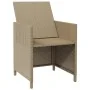 Garden chairs with cushions, 4 units, synthetic beige rattan by vidaXL, Garden chairs - Ref: Foro24-316777, Price: 223,86 €, ...