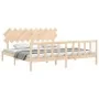 Estructura de cama con cabecero madera maciza 200x200 cm de vidaXL, Camas y somieres - Ref: Foro24-3193486, Precio: 145,35 €,...