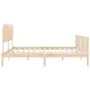 Estructura de cama con cabecero madera maciza 200x200 cm de vidaXL, Camas y somieres - Ref: Foro24-3193486, Precio: 145,35 €,...