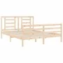 Bettgestell mit Massivholzkopfteil 160x200 cm von vidaXL, Betten und Lattenroste - Ref: Foro24-3194711, Preis: 135,53 €, Raba...