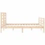 Bettgestell mit Massivholzkopfteil 160x200 cm von vidaXL, Betten und Lattenroste - Ref: Foro24-3194711, Preis: 135,53 €, Raba...