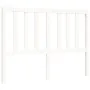 White solid wood bed frame with headboard 140x190 cm by vidaXL, Beds and slatted bases - Ref: Foro24-3193837, Price: 126,38 €...