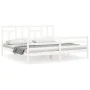 Estructura de cama con cabecero madera maciza blanco 200x200 cm de vidaXL, Camas y somieres - Ref: Foro24-3194982, Precio: 15...