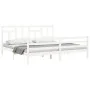 Estructura de cama con cabecero madera maciza blanco 200x200 cm de vidaXL, Camas y somieres - Ref: Foro24-3194982, Precio: 15...
