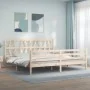 Bettgestell mit Massivholzkopfteil 200x200 cm von vidaXL, Betten und Lattenroste - Ref: Foro24-3194396, Preis: 145,26 €, Raba...