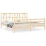 Bettgestell mit Massivholzkopfteil 200x200 cm von vidaXL, Betten und Lattenroste - Ref: Foro24-3194396, Preis: 145,26 €, Raba...