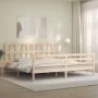 Bettgestell mit Massivholzkopfteil 200x200 cm von vidaXL, Betten und Lattenroste - Ref: Foro24-3194396, Preis: 145,26 €, Raba...
