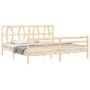 Bettgestell mit Massivholzkopfteil 200x200 cm von vidaXL, Betten und Lattenroste - Ref: Foro24-3194396, Preis: 145,26 €, Raba...