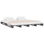 Gray solid pine wood pallet bed King Size 150x200 cm by vidaXL, Beds and slatted bases - Ref: Foro24-821399, Price: 182,24 €,...