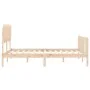 Bed frame with solid wood headboard 140x190 cm by vidaXL, Beds and slatted bases - Ref: Foro24-3193446, Price: 125,78 €, Disc...