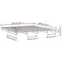 Cama de palets madera maciza de pino gris King Size 150x200 cm de vidaXL, Camas y somieres - Ref: Foro24-821399, Precio: 182,...