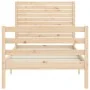 Bed frame with solid wood headboard 90x200 cm by vidaXL, Beds and slatted bases - Ref: Foro24-3195011, Price: 108,43 €, Disco...