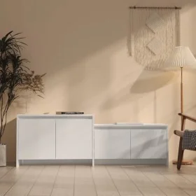 Hochglanzweißer TV-Schrank aus Sperrholz, 146,5 x 35 x 50 cm von vidaXL, TV-Möbel - Ref: Foro24-809815, Preis: 57,57 €, Rabat...