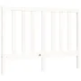 White solid wood bed frame with headboard 140x190 cm by vidaXL, Beds and slatted bases - Ref: Foro24-3193772, Price: 129,99 €...