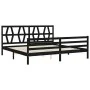 Bettgestell mit schwarzem Massivholzkopfteil 200x200 cm von vidaXL, Betten und Lattenroste - Ref: Foro24-3194400, Preis: 171,...