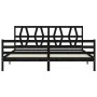 Bettgestell mit schwarzem Massivholzkopfteil 200x200 cm von vidaXL, Betten und Lattenroste - Ref: Foro24-3194400, Preis: 171,...