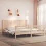 Bettgestell mit Massivholzkopfteil 200x200 cm von vidaXL, Betten und Lattenroste - Ref: Foro24-3194526, Preis: 169,38 €, Raba...