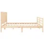 Bettgestell mit Massivholzkopfteil 200x200 cm von vidaXL, Betten und Lattenroste - Ref: Foro24-3194526, Preis: 169,38 €, Raba...