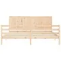 Bettgestell mit Massivholzkopfteil 200x200 cm von vidaXL, Betten und Lattenroste - Ref: Foro24-3194526, Preis: 169,38 €, Raba...