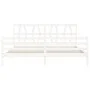 Weißer Massivholzbettrahmen mit Kopfteil 200x200 cm von vidaXL, Betten und Lattenroste - Ref: Foro24-3194397, Preis: 155,53 €...