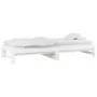 Removable sofa bed solid white pine wood 2x(90x200) cm by vidaXL, Beds and slatted bases - Ref: Foro24-820428, Price: 123,30 ...