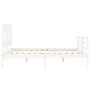Estructura de cama con cabecero madera maciza blanco 160x200 cm de vidaXL, Camas y somieres - Ref: Foro24-3195167, Precio: 13...