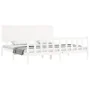 White solid wood bed frame with headboard 200x200 cm by vidaXL, Beds and slatted bases - Ref: Foro24-3193422, Price: 169,67 €...