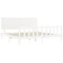 Estructura de cama con cabecero madera maciza blanco 200x200 cm de vidaXL, Camas y somieres - Ref: Foro24-3193422, Precio: 16...