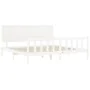 White solid wood bed frame with headboard 200x200 cm by vidaXL, Beds and slatted bases - Ref: Foro24-3193422, Price: 169,67 €...