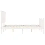 Estructura de cama con cabecero madera maciza blanco 200x200 cm de vidaXL, Camas y somieres - Ref: Foro24-3193422, Precio: 16...