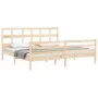 Bettgestell mit Massivholzkopfteil 200x200 cm von vidaXL, Betten und Lattenroste - Ref: Foro24-3194851, Preis: 143,88 €, Raba...