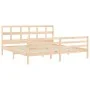 Bettgestell mit Massivholzkopfteil 200x200 cm von vidaXL, Betten und Lattenroste - Ref: Foro24-3194851, Preis: 143,88 €, Raba...