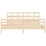 Bettgestell mit Massivholzkopfteil 200x200 cm von vidaXL, Betten und Lattenroste - Ref: Foro24-3194851, Preis: 143,88 €, Raba...