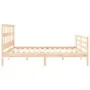Bettgestell mit Massivholzkopfteil 200x200 cm von vidaXL, Betten und Lattenroste - Ref: Foro24-3194851, Preis: 143,88 €, Raba...